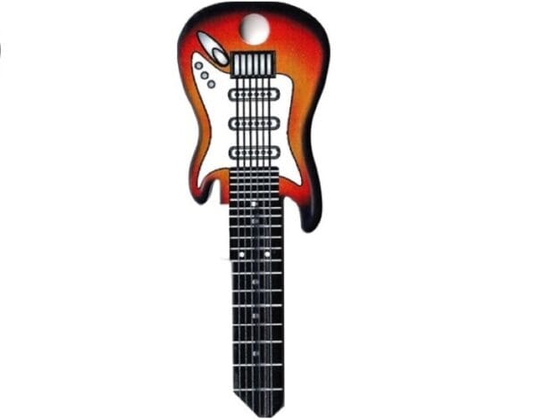 Sunburst Electric Guitar House Key