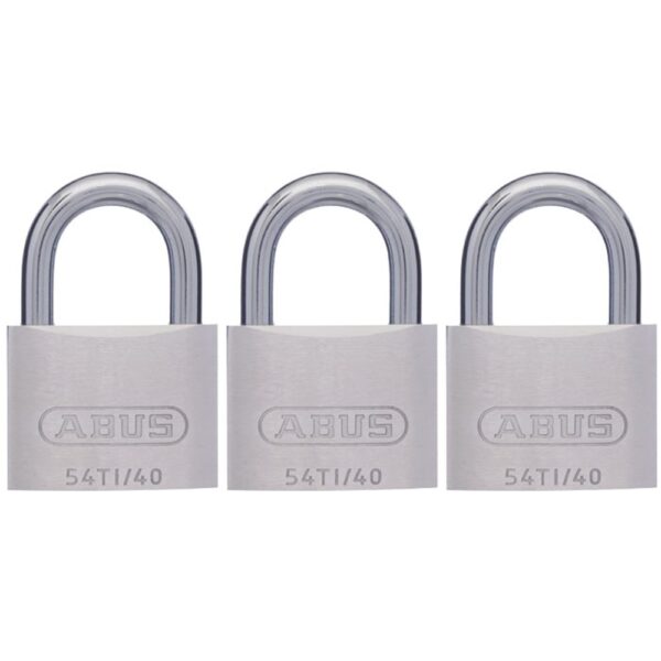 ABUS Titalium Padlocks - 54TI/40 Triple Pack - Keyed Alike