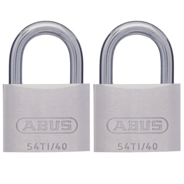ABUS Titalium Padlocks - 54TI/40 Twin Pack - Keyed Alike