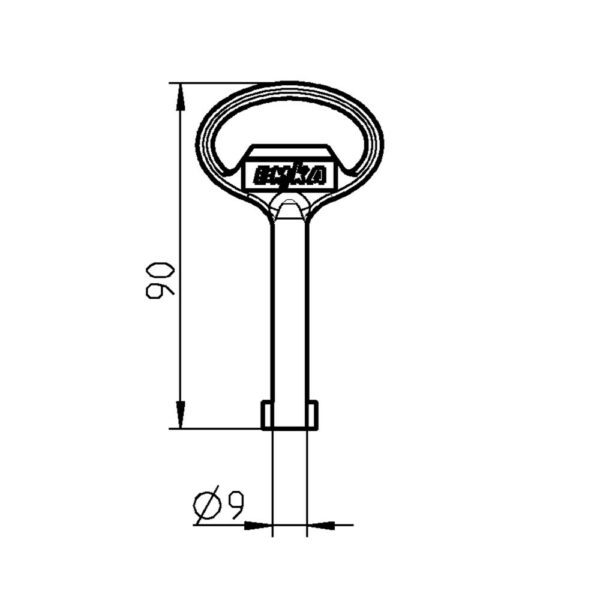 EMKA 3mm Bore Double Bitted Key - 1004-05 - Form C