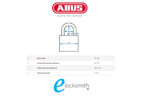 ABUS 80/40 TITALIUM™ padlock - 80TI/40